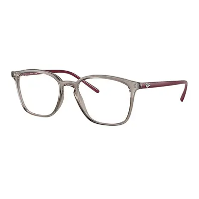 Ray-Ban Eyeglasses Unisex Rb7185 - Bordeaux Frame Clear Lenses Polarized 50-18