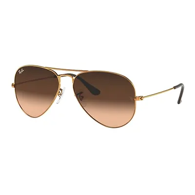 Ray-Ban Sunglasses Unisex Aviator Gradient - Light Brown Frame Pink Lenses 58-14