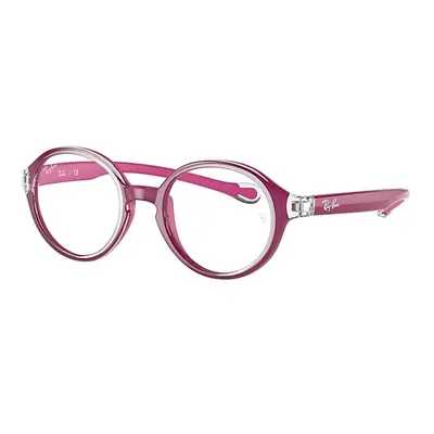 Ray-Ban Eyeglasses Children Rb9075 Optics Kids - Transparent On Fuxia Frame Clear Lenses Polariz