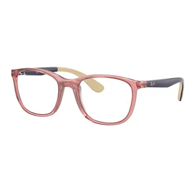 Ray-Ban Eyeglasses Children Rb1620 Optics Kids - Purple On Rubber Cream Frame Clear Lenses Polar