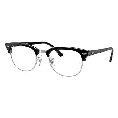 Ray-Ban Eyeglasses Unisex Clubmaster Optics - Black Frame Clear Lenses 53-21