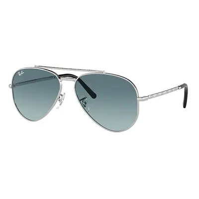 Ray-Ban Sunglasses Unisex New Aviator - Silver Frame Blue Lenses 58-14