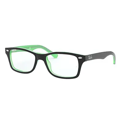 Ray-Ban Eyeglasses Children Rb1531 Optics Kids - Black On Green Frame Clear Lenses Polarized 46-