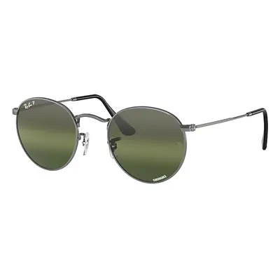 Ray-Ban Sunglasses Man Round Metal Chromance - Gunmetal Frame Silver Lenses Polarized 50-21