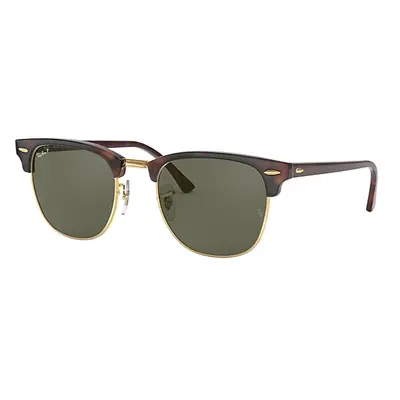 Ray-Ban Sunglasses Unisex Clubmaster Classic - Tortoise On Gold Frame Green Lenses Polarized 51-