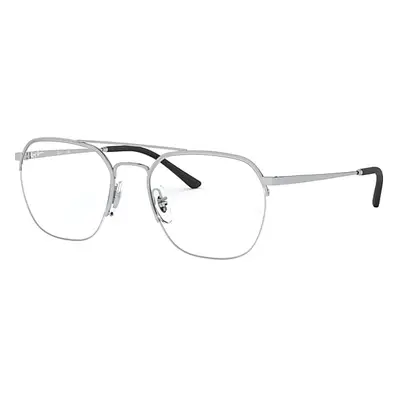 Ray-Ban Eyeglasses Unisex Rb6444 Optics - Silver Frame Clear Lenses Polarized 51-18