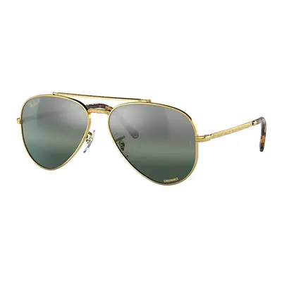 Ray-Ban Sunglasses Unisex New Aviator - Gold Frame Silver Lenses Polarized 62-14