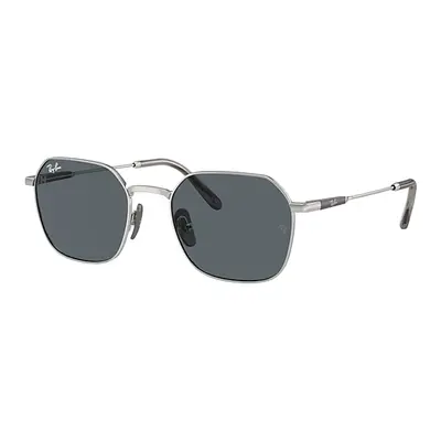 Ray-Ban Sunglasses Unisex Jim Titanium - Silver Frame Blue Lenses 53-20