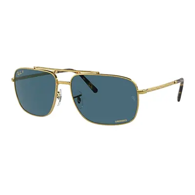 Ray-Ban Sunglasses Unisex Rb3796 - Gold Frame Blue Lenses Polarized 59-15