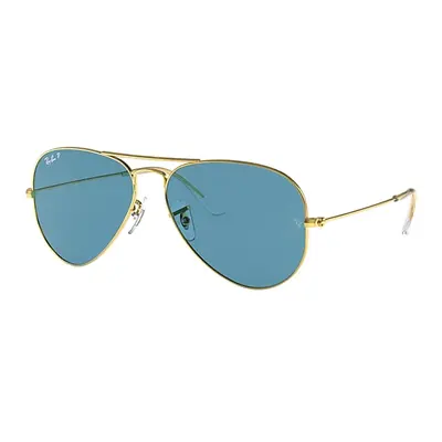 Ray-Ban Sunglasses Unisex Aviator Classic - Gold Frame Blue Lenses Polarized 62-14