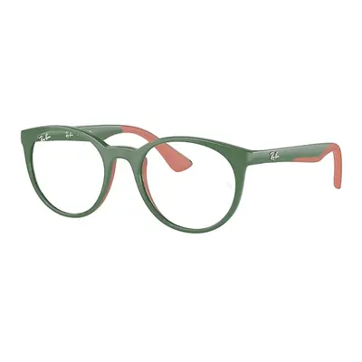 Ray-Ban Eyeglasses Children Rb1628 Optics Kids Bio-based - Green On Pink Frame Clear Lenses Pola