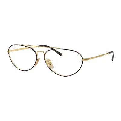 Ray-Ban Eyeglasses Unisex Rb6454 Optics - Gold Frame Clear Lenses 56-14