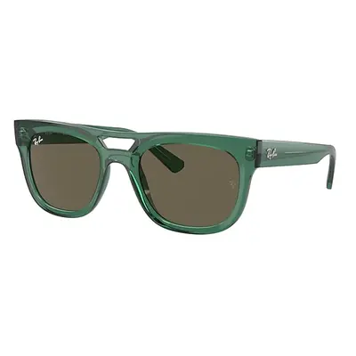 Ray-Ban Sunglasses Unisex Phil Bio-based - Transparent Green Frame Brown Lenses 54-21