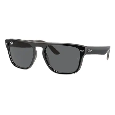 Ray-Ban Sunglasses Unisex Rb4407 - Black & Light Grey & Transparent Grey Frame Grey Lenses Polar