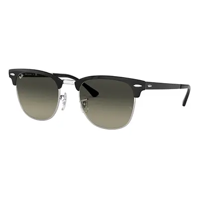 Ray-Ban Sunglasses Unisex Clubmaster Metal - Black On Silver Frame Grey Lenses 51-21