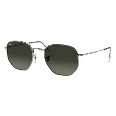 Ray-Ban Sunglasses Unisex Hexagonal Flat Lenses - Gunmetal Frame Grey Lenses 48-21