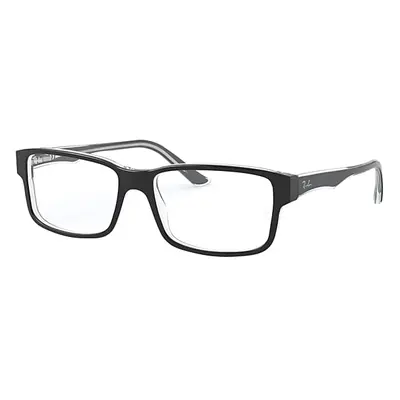 Ray-Ban Eyeglasses Unisex Rb5245 Optics - Black Frame Clear Lenses 54-17