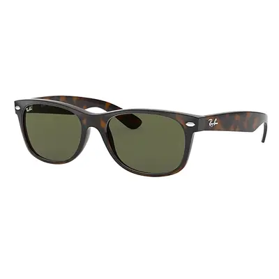 Ray-Ban Sunglasses Unisex New Wayfarer Classic - Tortoise Frame Green Lenses 55-18