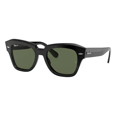 Ray-Ban Sunglasses Unisex State Street - Black Frame Green Lenses Polarized 52-20