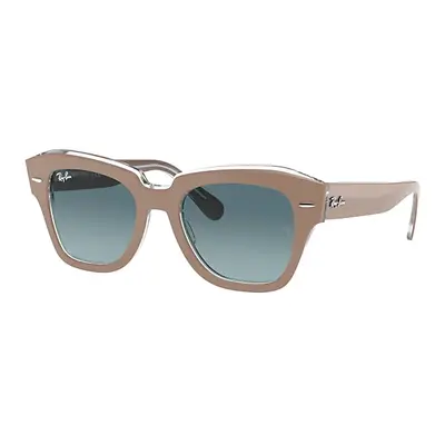 Ray-Ban Sunglasses Unisex State Street - Beige Frame Blue Lenses 49-20