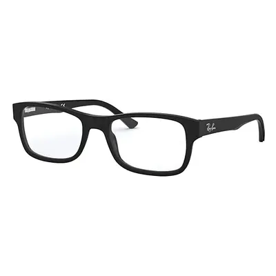 Ray-Ban Eyeglasses Unisex Rb5268 Optics - Black Frame Clear Lenses 55-18