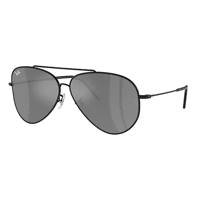 Ray-Ban Sunglasses Unisex Aviator Reverse - Black Frame Silver Lenses 62-11