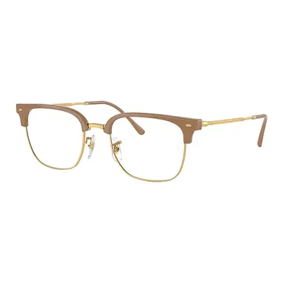 Ray-Ban Eyeglasses Unisex New Clubmaster Optics - Gold Frame Demo Lens Lenses Polarized 53-20