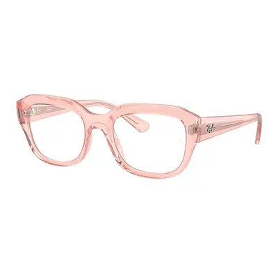 Ray-Ban Eyeglasses Unisex Leonid Optics Bio-based - Transparent Pink Frame Demo Lens Lenses Pola