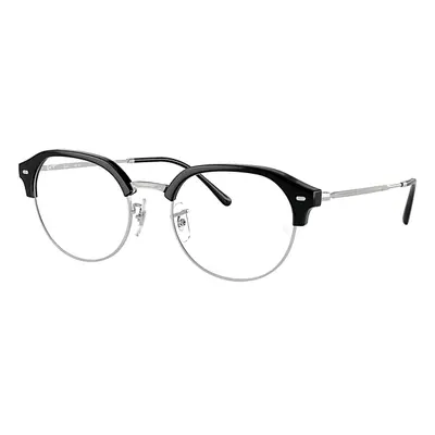 Ray-Ban Eyeglasses Unisex Rb7229 Optics - Silver Frame Clear Lenses Polarized 53-20