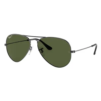 Ray-Ban Sunglasses Unisex Aviator Classic - Gunmetal Frame Green Lenses Polarized 62-14