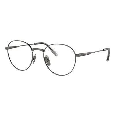 Ray-Ban Eyeglasses Unisex David Titanium Optics - Gunmetal Frame Clear Lenses Polarized 51-20