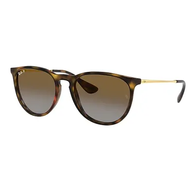 Ray-Ban Sunglasses Woman Erika @collection - Gold Frame Brown Lenses Polarized 54-18