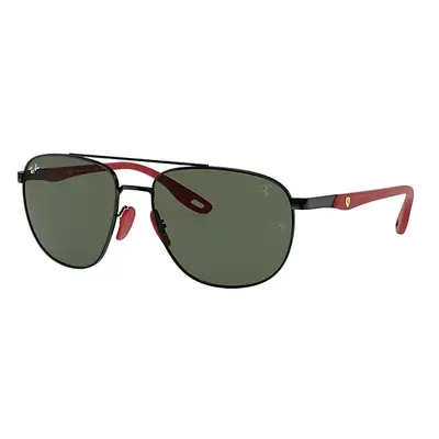 Ray-Ban Sunglasses Man Rb3659m Scuderia Ferrari Collection - Black Frame Green Lenses 57-17