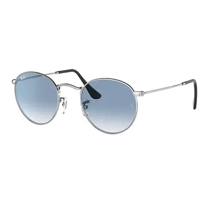 Ray-Ban Sunglasses Man Round Metal X The Ones - Silver Frame Blue Lenses 50-21