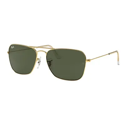 Ray-Ban Sunglasses Unisex Caravan - Arista Gold Frame Green Lenses 55-15