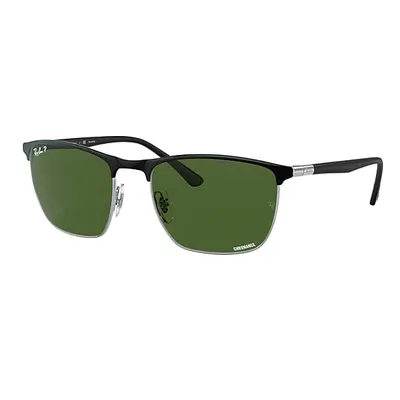 Ray-Ban Sunglasses Unisex Rb3686 Chromance - Black Frame Green Lenses Polarized 57-19