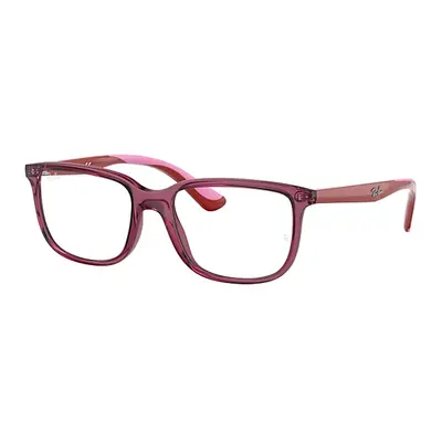 Ray-Ban Eyeglasses Children Rb1605 Optics Kids - Red On Pink Frame Clear Lenses Polarized 47-16