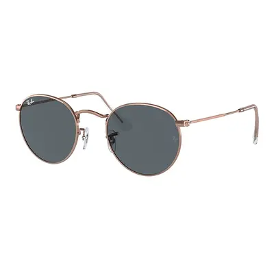 Ray-Ban Sunglasses Unisex Round Metal Rose Gold - Rose Gold Frame Blue Lenses 53-21