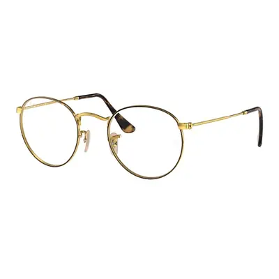 Ray-Ban Eyeglasses Unisex Round Metal Optics - Gold Frame Clear Lenses 53-21