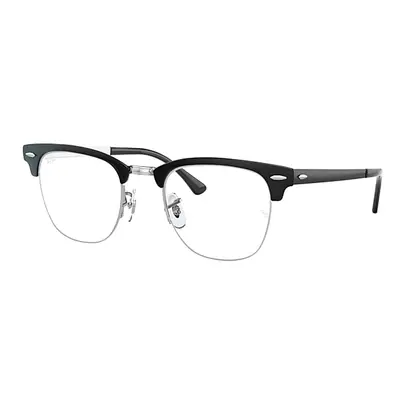 Ray-Ban Eyeglasses Unisex Clubmaster Metal Optics - Black Frame Clear Lenses 50-22