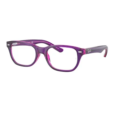 Ray-Ban Eyeglasses Children Rb1555 Optics Kids - Violet On Fuxia Fluo Frame Clear Lenses Polariz