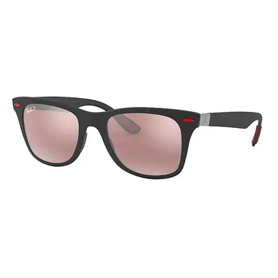 Ray-Ban Sunglasses Man Rb4195m Scuderia Ferrari Collection - Black Frame Violet Lenses Polarized