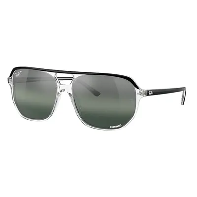 Ray-Ban Sunglasses Unisex Bill One - Black On Transparent Frame Silver Lenses Polarized 60-16