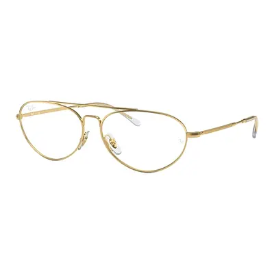 Ray-Ban Eyeglasses Unisex Rb6454 Optics - Arista Gold Frame Clear Lenses 58-14