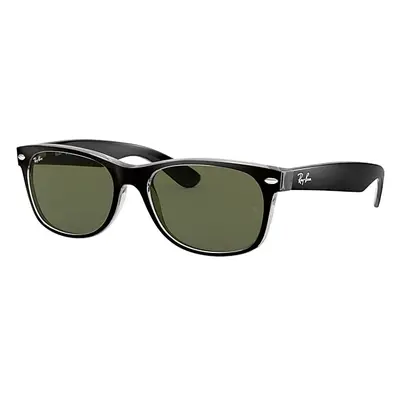 Ray-Ban Sunglasses Unisex New Wayfarer Color Mix - Black On Transparent Frame Green Lenses 52-18