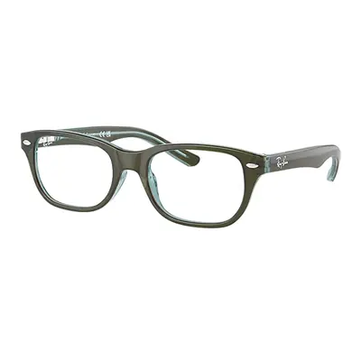 Ray-Ban Eyeglasses Unisex Rb1555 Optics Kids - Top Green & Orange & Light Blue Frame Demo Lens L