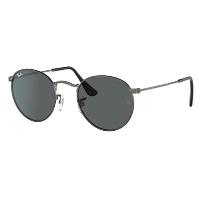 Ray-Ban Sunglasses Unisex Round Metal Antiqued - Antique Gunmetal Frame Grey Lenses 53-21