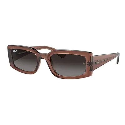 Ray-Ban Sunglasses Unisex Kiliane Bio-based - Transparent Brown Frame Grey Lenses Polarized 54-2