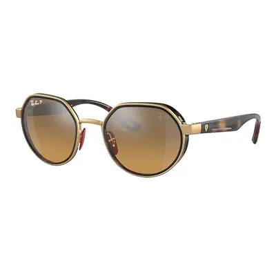 Ray-Ban Sunglasses Unisex Rb3703m Scuderia Ferrari Collection - Havana Frame Brown Lenses Polari