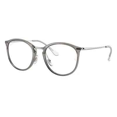 Ray-Ban Eyeglasses Woman Rb7140 Optics - Silver Frame Clear Lenses Polarized 51-20